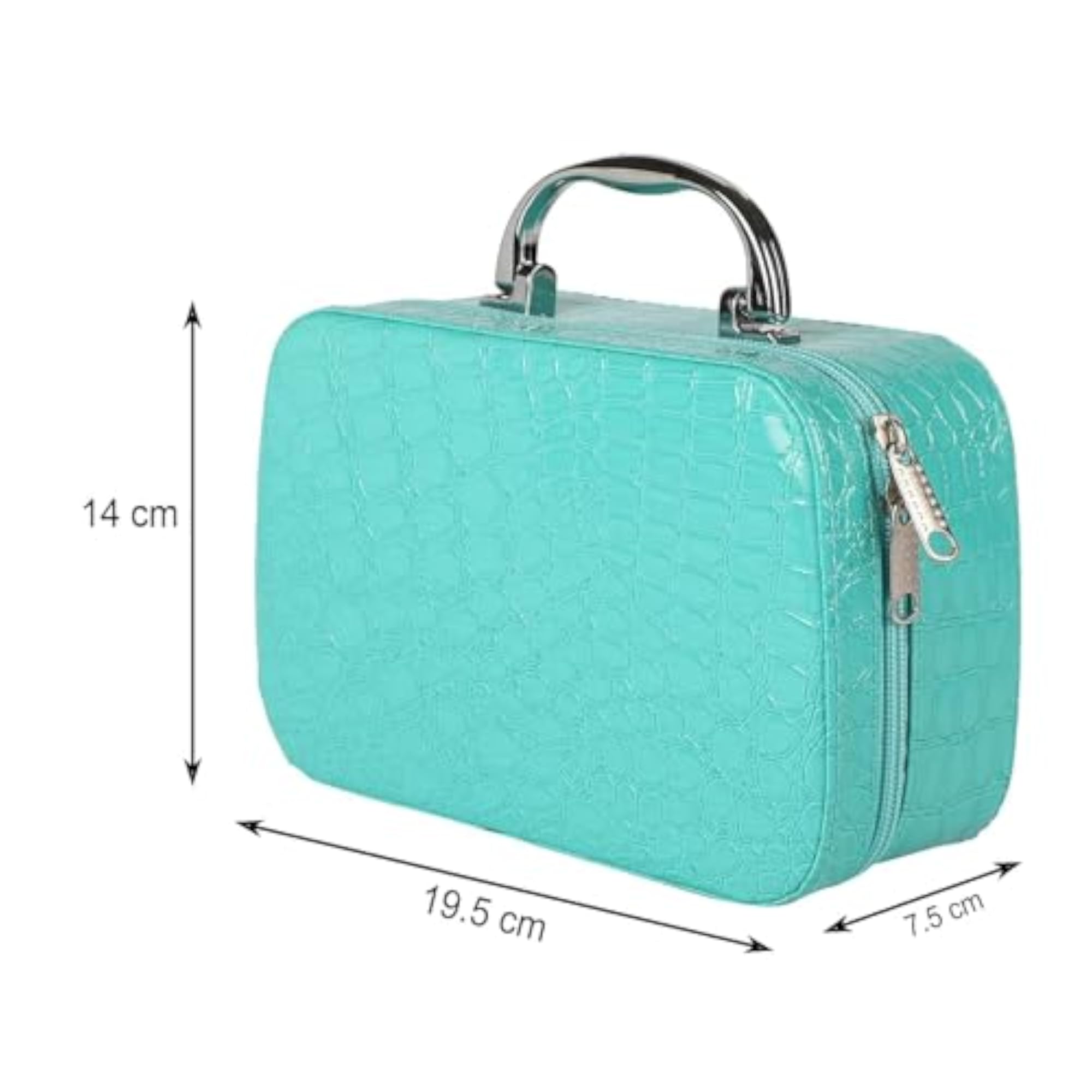Multicolor Crocodile Pattern Cosmetic Case, Travel Organizer