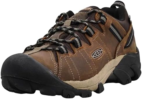 KEEN Men's Targhee 2 Low Height Waterproof Hiking Shoes, Bison/Brindle, 11