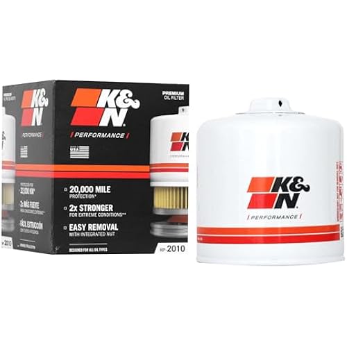 K&N Oil Filter: 20,000 Mile Engine Protection with Wrench Off Nut, HP-2010