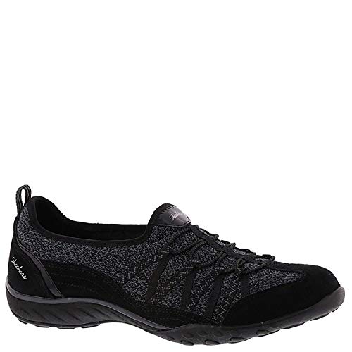 Skechers Sport Women's Breathe-Easy Sweet Sound Fashion Sneaker,Black,10