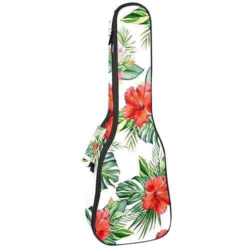 JRHEJTHH Durable Ukulele Bag Water Resistent Ukulele Case with Adjustable Shoulders for 21 23 24 inch Thick Padding Tropical Floral - Les Beatles, Paul McCartney, John Lennon, RIngo Starr, George Harrison JRHEJTHH Durable Ukulele Bag Water Resistent Ukulele Case with Adjustable Shoulders for 21 23 24 inch Thick Padding Tropical Floral