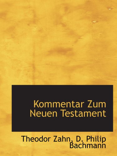 Preisvergleich Produktbild Kommentar Zum Neuen Testament