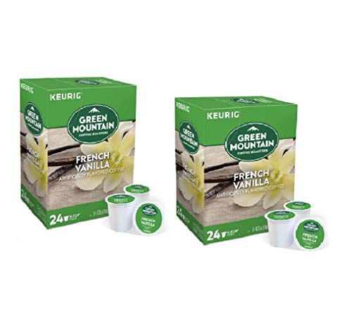 Image of Green Mountain Coffee, French Vanilla, Single-Serve Keurig K-Cup Pods, Light Roast Coffee, 48 Count (2 Boxes of 24 Pods)