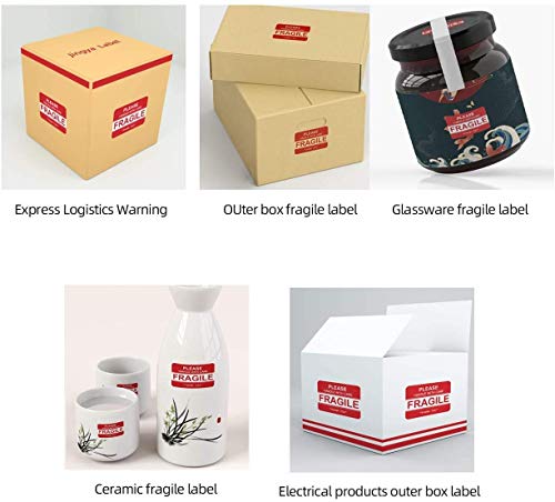 Labelebal Fragile Stickers 3 X 2 Inch Please Handle With Care-Fragile-Thank You Permanent Adhesive Warning Stickers Fragile Labels For Shipping, Moving, Packing (1 Roll, 500 Labels/Roll) #TOP6