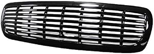R&L Racing Front Grill Mesh Cover Compatible with 1997-2004 For Dodge Dakota/Durango | Black Finished Horizontal Billet Front Hood Bumper Grille Guard