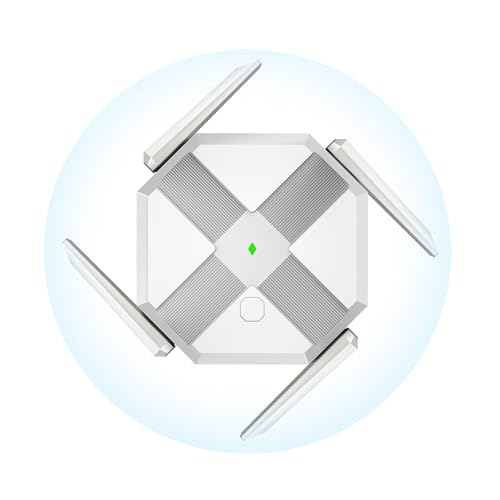 Cluvox Repetidor WiFi, Amplificador WiFi 1200Mbps, Amplificador Wi-Fi bi-Banda 5GHz y 2.4GHz con 4 Antenas, Modo Repetidor/Router/Ap, Ideal para Uso en casa/Oficina