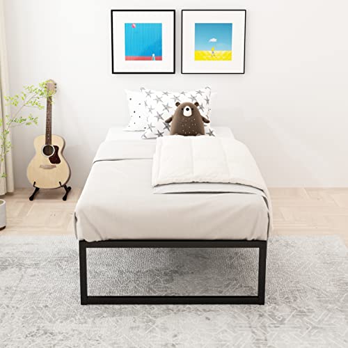 Lutown-Teen 14 Inch Twin XL Bed Frames Heavy Duty Sturdy Metal Platform Bed Frame No Box Spring Needed, Noise Free, Easy Assembly, Black by Lutown-Teen - Used condition - Image 9