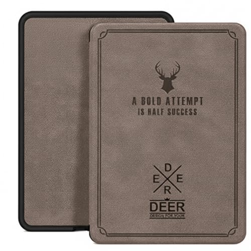 Image of MOCA Kindle Paperwhite 12th Gen 7 inch (2024) & Kindle Colorsoft 7 inch (2025) Case - Leather, Slim Fit, Auto Sleep /Wake, Magnetic Closure, Durable, Lightweight (Coffee)