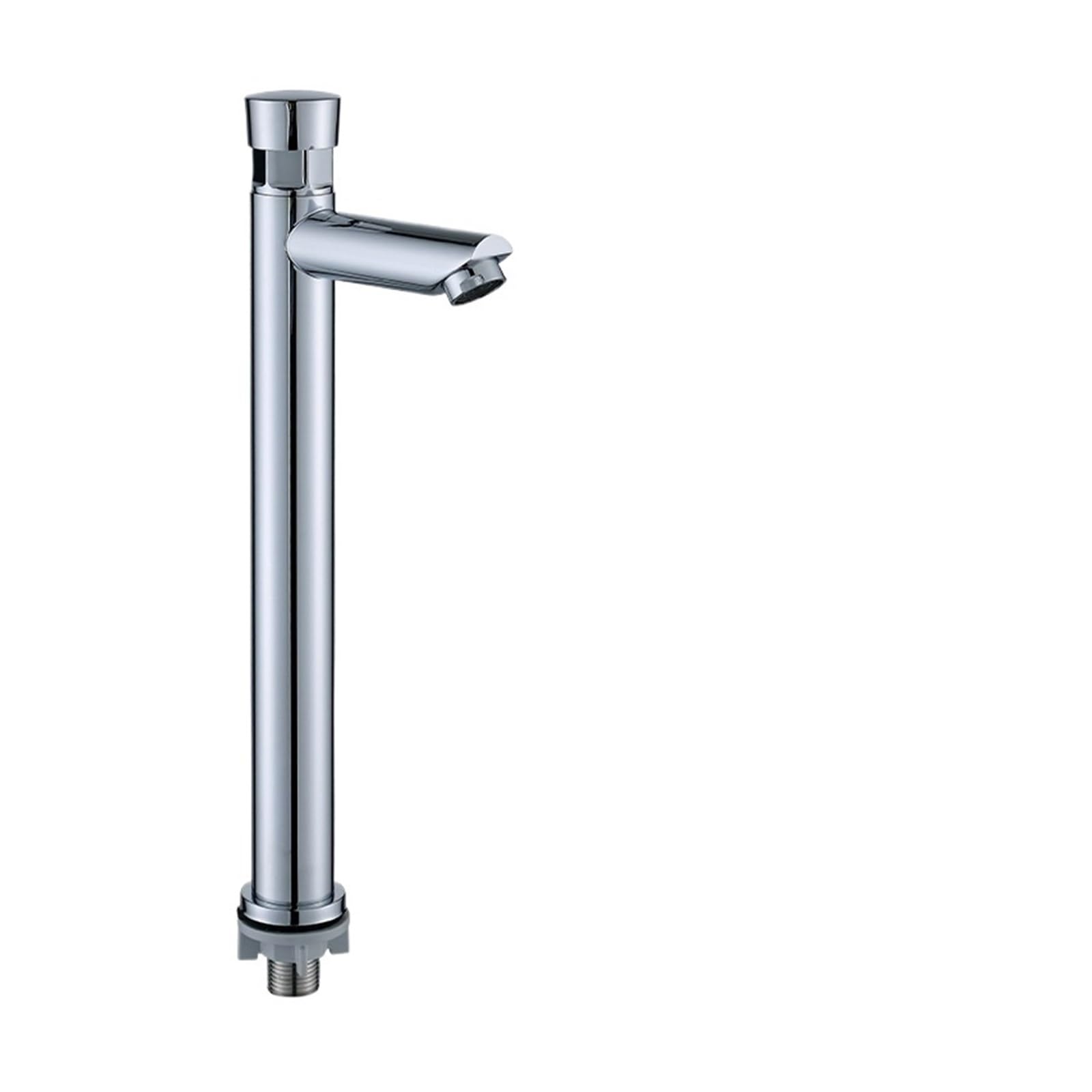 Robinet bouton retard eau froide temporisé chromé économie eau lavabo cuisine domestique
