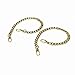 Model Worker 2-Pack 1/2" Wide 15.7" Long DIY Iron Flat Chain Strap Silver Handbag Chains Accessories Purse Clutches Handles,Wrist Straps Replacement Straps, with Metal Buckles (Gold)