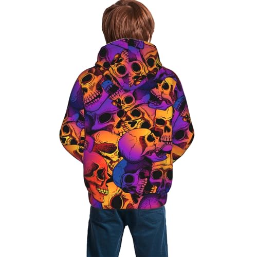 Skull Kid Hoodies Boys Sweatshirts Girls Pullover with Pocket4