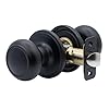 Copper Creek CK2020BC Colonial Door Knob, Passage Function, 1 Pack, in Black