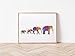 Dignovel Studios 8X10 Unframed Elephant Family of Four Safari Animals Family Watercolor Art Print Poster Illustration N012