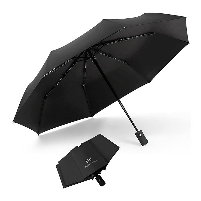 Image of Qshare Umbrella for Rain Compact 3 Fold with Small Travel-Friendly Design and Stylish Portable Use for Women and Daily Outdoor Protection