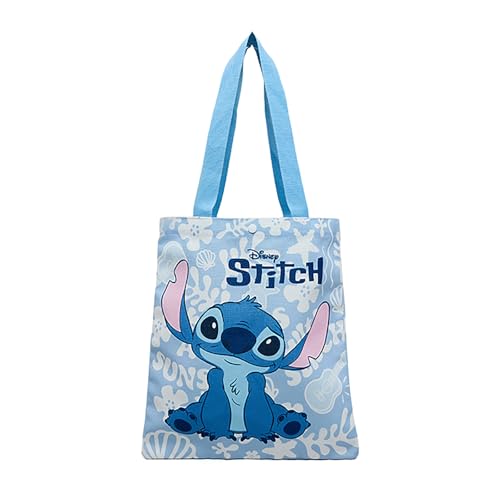 R&B Girls 126-1-AG213-1 Stitch Printed Tote Bag Blue Free Size