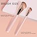 SEINGTOOM Angled Foundation Concealer Brush, Flawless Contour Bronzer Makeup Brush & Under Eye Makeup Small Foundation Precision Face Blending Brush for Liquid Or Cream Foundation, (Apricot color)