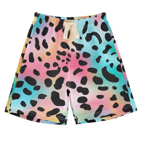 innewgogo Modern Leopard Fashion Toddler Baby Boy Girl Cotton Pull-On Shorts Elastic Waist Kids Pants Casual Jogger Shorts 3T