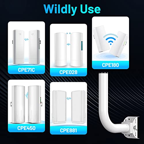 Ueevii Universal Wireless Bridge Bracket Mount, Pole And Wall-Mounted Mount For Outdoor Point To Point Ap Access Point Client Bridge Cpe #TOP5
