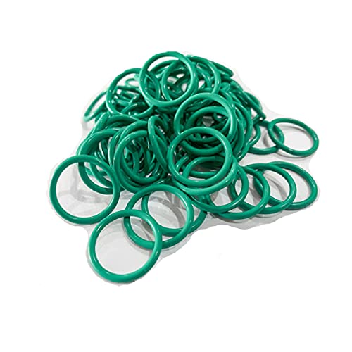 Boxonly 50 PCS O-Rings Fluorine Rubber Washer Round Sealing O Ring 36mm OD 33mm ID 1.5mm Width FKM O Rings Seal Grommets Gasket Green