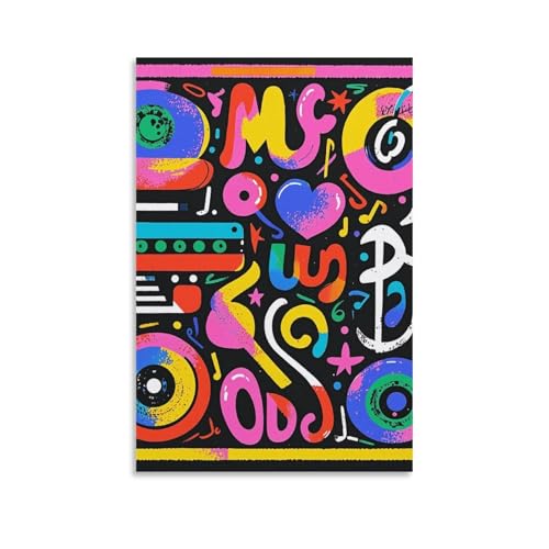 Toile graffiti musique pour salon moderne et ambiance street art ado