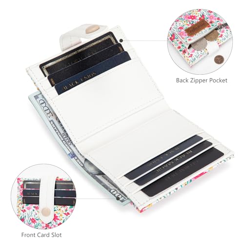 Image of Montana West X Wrangler Womens Small Wallet Bifold Slim Card Wallet RFID Minimalist Cash Organizers with Zipper Coin Pocket
