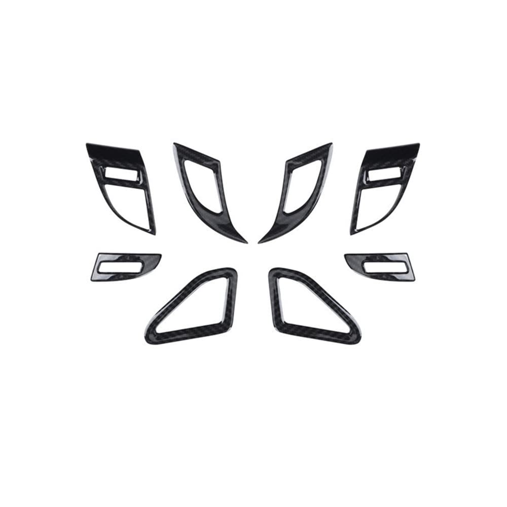 Carbon Fiber Look Interior Center Console AC Air Vent Outlet Cover Trim for Cadillac ATS 2013-2019 ABS Plastic Dashboard Air Vent Decoration