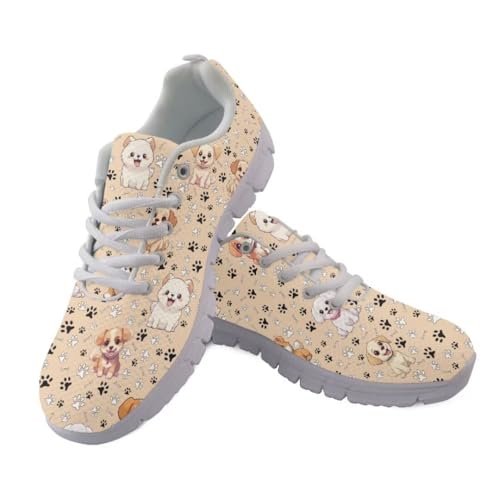 Jeiento Cute Dogs Running Shoes for Women Men DailyShoes Dog ...