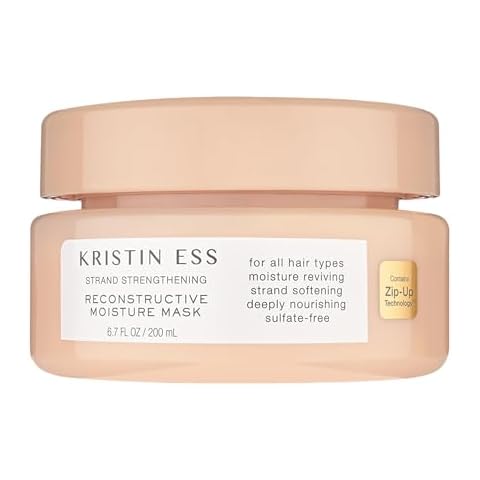 Kristin Ess Hydrating Deep Conditioner Protein Hair Mask - Shea Butter + Coconut Oil Hair Treatment for Dry Damaged Hair - Deep Conditioning, Strengthening, Softening, Anti-Frizz - Pear + Amber Scent Cover