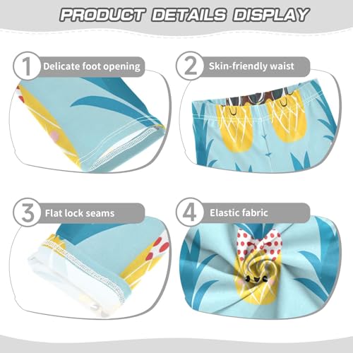 Bolaz Toddler Girls Leggings Printed Yoga Pants Leggings Pineapple Sunglasses for Kids3