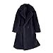 Cappotto rosa lungo con orsetto di orsacchiotto Cappotto donna spesso caldo oversize capispalla pesante Cappotto donna in pelliccia sintetica di lana d'agnello - cappotto di orsacchiotto nero,L