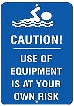 Caution! Use of Equipment is at Your Own Risk Sign Kitchen Decor Wall Decorative Bar Tin Metal Sign Poster 20x30cm
