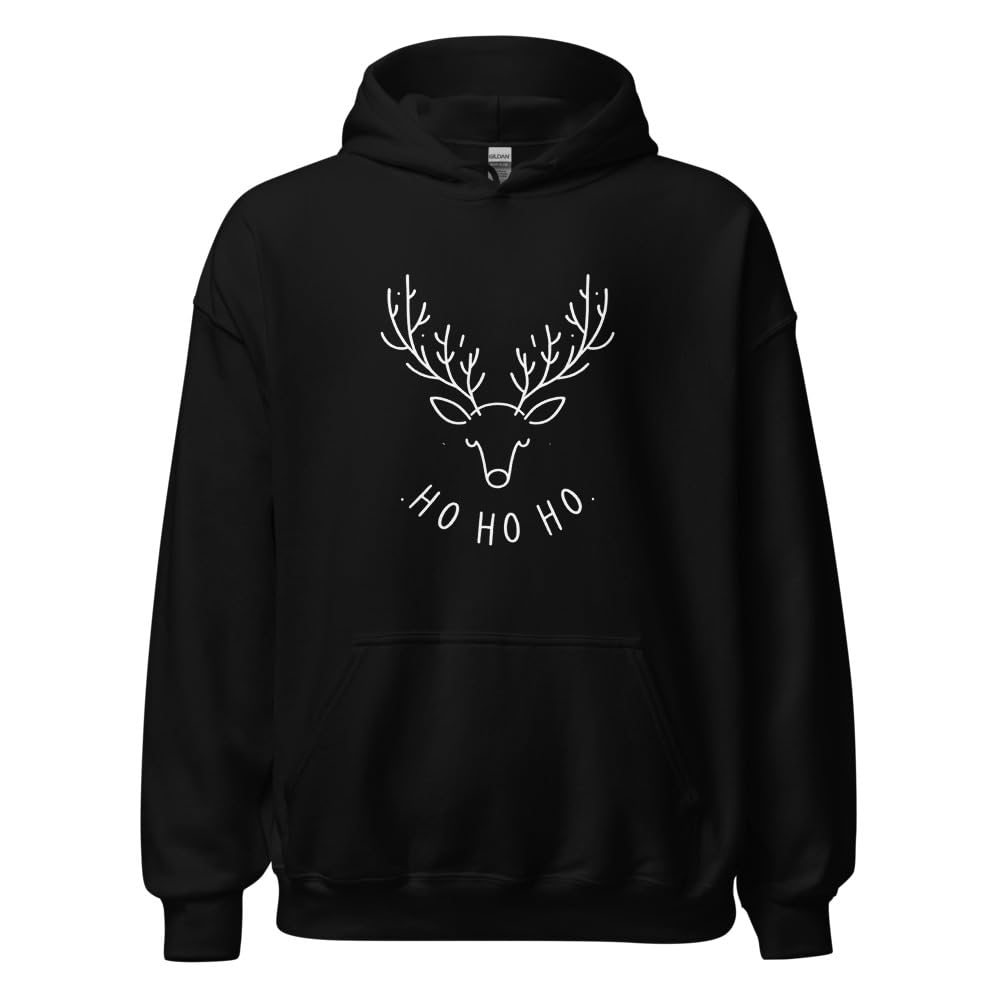 Sweat à capuche renne de Noël unisexe pour vos soirées d'hiver