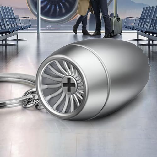 Jubilofex Colgante de decoración de avión, llavero, dije de motor, accesorio de rotor de avión de metal para regalo de piloto, etiqueta de de coleccionista de aviación, de mano para - imagen 5