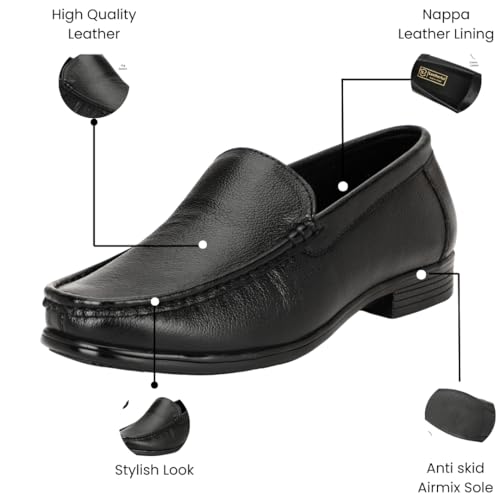 Image of Leatherful Real Leather Loafer Shoes BRLF010| Full Grain Leather | Office | Party | Smart Casual Loafer