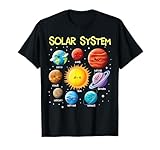 Solar System Cute Face Planets Space Science Teacher School T-Shirt