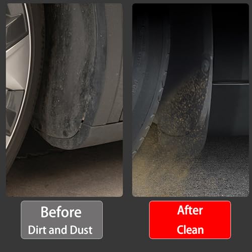 Image of Compatible with Tesla Model Y 2021 2022 2023 2024 2025 Mud Flaps & Splash Guards - No - Drill Custom Fit, OEM-Designed Heavy-Duty Rubber Mudguards