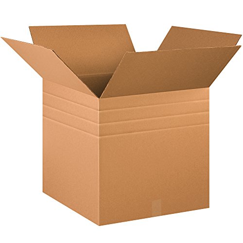 Image of Partners Brand PMD202020 Multi-Depth Corrugated Boxes, 20 inchL x 20 inchW x 20 inchH, Kraft (Pack of 10)