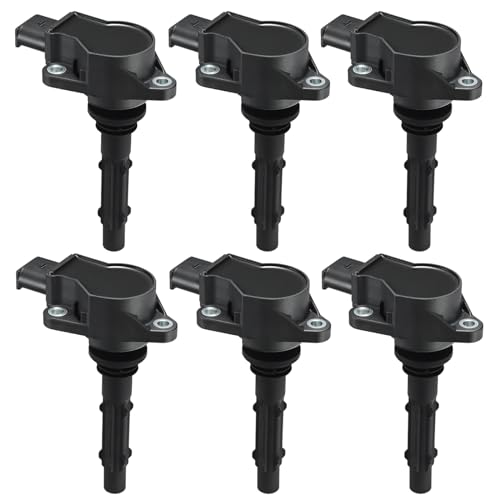 Image of 6-Pack UF535 Ignition Coil Pack Compatible with Mercedes-Benz C300 C350 C230 CLK350 S550 C280 E350 ML350 SLK280 GLK350 R350 SLK350 S400 Sprinter 2.5L 3.0L 3.5L V6 Replaces C1691 5C1748