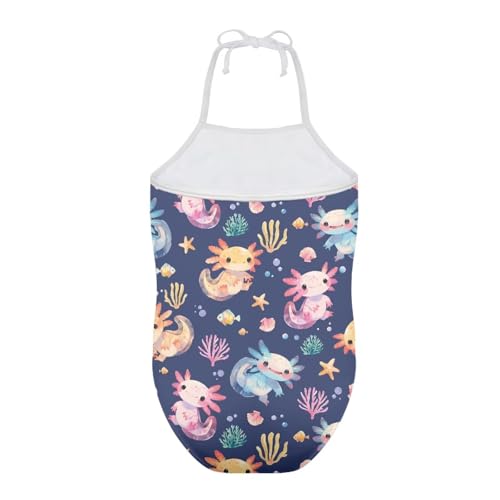 Image of Girls One Piece Swimsuit Summer Quick Dry Beach Sport Bathing Suit Halter Strap 1-10 Little Kids Toddler Swimwear