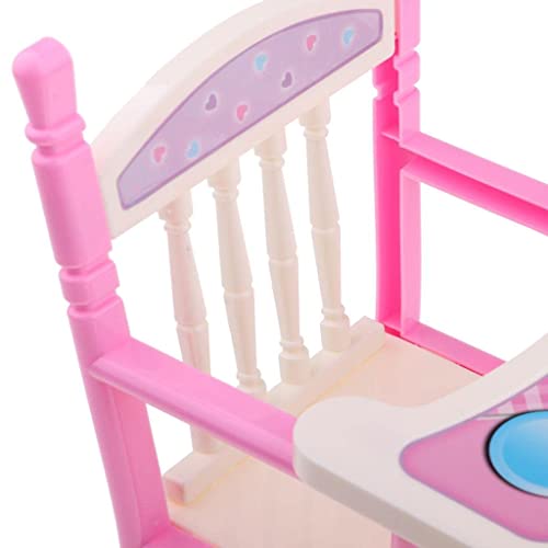BALLVIC Hoher Esszimmerstuhl Mnini Möbelzubehör Dekor für 22,9–27,9 cm Baby-Puppenhaus – Bild 7