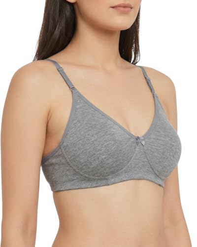 Image of Brida Monica Women's Wide Strap Bra - Soft Hosiery Cotton, Non-Padded, Wireless, Seamless Full Coverage T-Shirt Bra