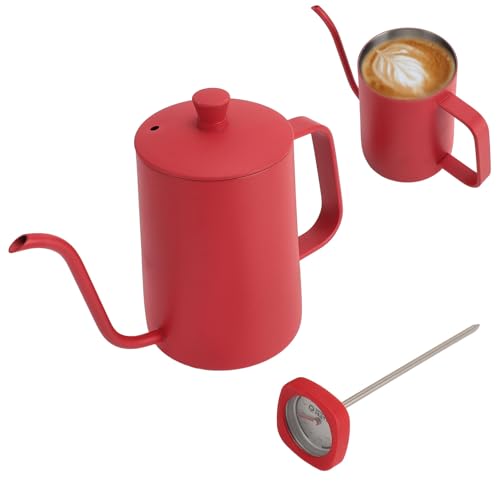 Hervidor multifuncional de acero inoxidable 600 ml con termómetro de cocina 5