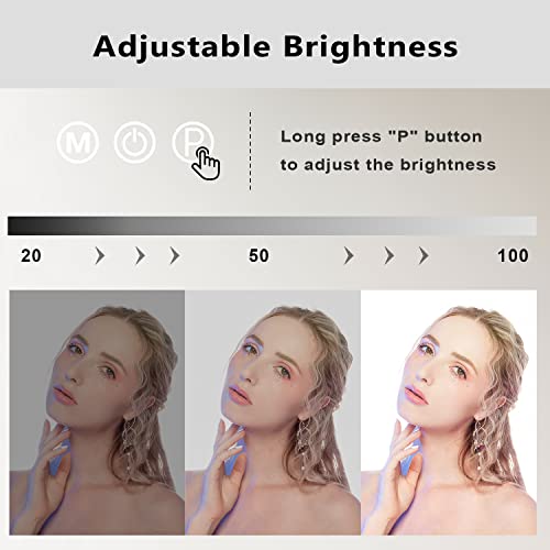 Hansong Hollywood Makeup Vanity Mirror With Lights, Plug In Vanity Makeup Mirror,Removable 10X Magnification,3 Color Lighting Modes, Cosmetic Mirror With 12 Dimmable Bulbs #TOP2