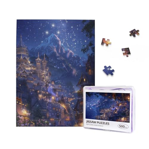 Acotar City of Starlight Jigsaw Puzzle Art 500 Piece Fantasy Picture Unique Bookish Merch for Adults Bookish Gift Idea Aesthetic Decor Merchandise Stuff Things