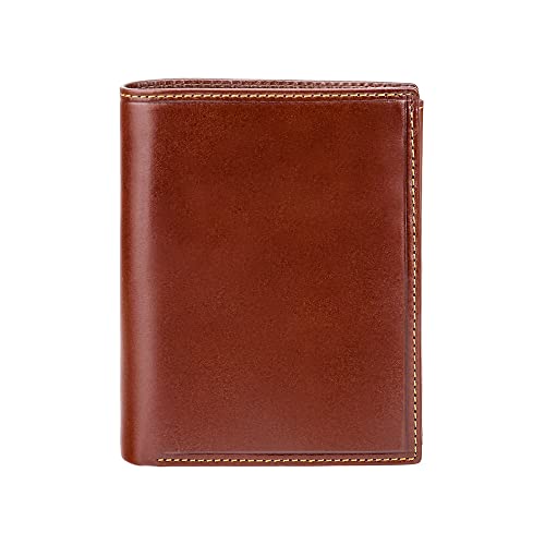 Visconti"MONZA 3" Soft Italian Glazed Quad Fold Wallet (Brown)2