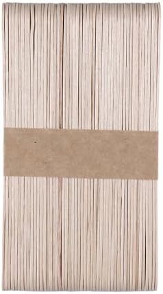 100피스 15.2cm(6인치) 목재 왁스 스틱, 대형 와이드 왁싱 스틱, 점보 스틱, 체모 제거 공예 스틱 어플리케이터 주걱 — 사진 6