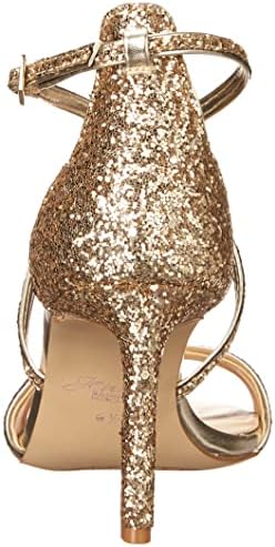 Badgley Mischka Women's Dimitra Heeled Sandal, Gold Glitter, 8.5 | Image 2