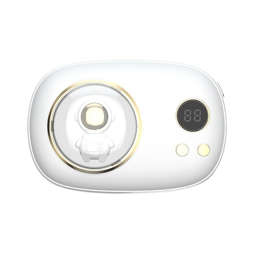 Mini scaldamani Elettrico Scaldamani Elettrico Display rapido della Temperatura di Calore da 5 Secondi Portatile for Ufficio Domestico all'aperto (Color : White 5200mAh)