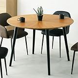 VENTOTA ダイニングテーブル 幅110cm 丸テーブル 4人用 シンプル ダイニング 円卓 北欧風 カフェ風 おしゃれ 天然木 木製 単品 dn-circo (オーク)
