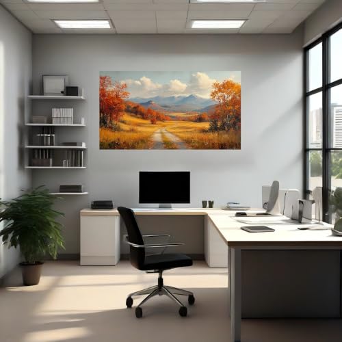 Calcomanías de pared paisaje rural autoadhesivas vinilo lavable 4